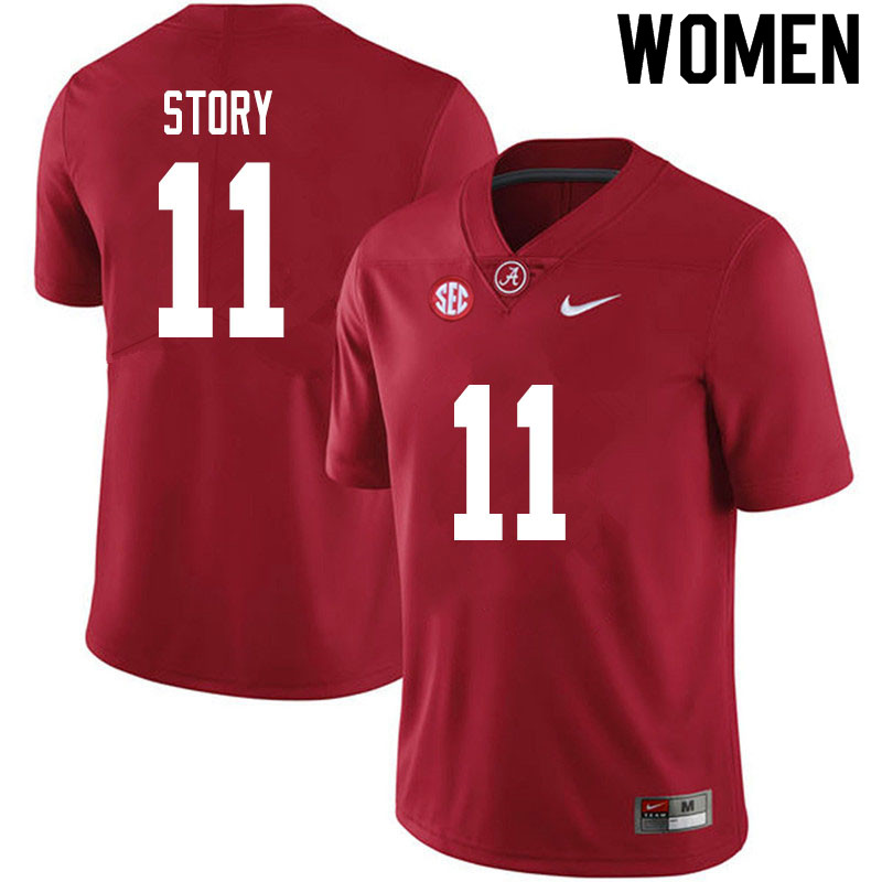 Alabama Crimson Tide Women's Kristian Story #11 Crimson NCAA Nike Authentic Stitched 2020 College Football Jersey BM16Q14LZ